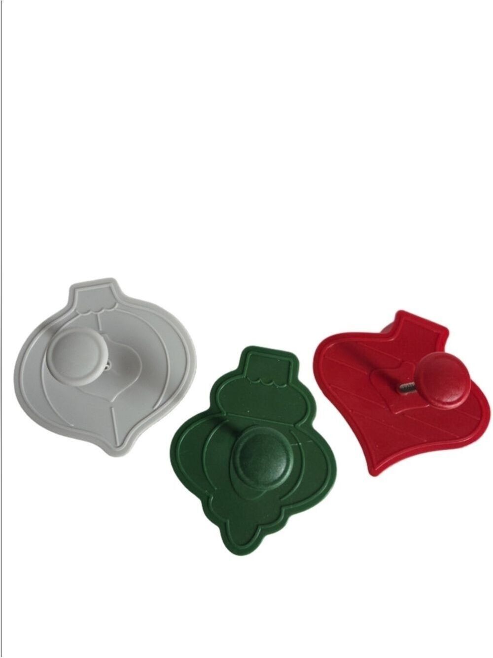 3-Piece Plastic Christmas Ornament Cookie Cutters
